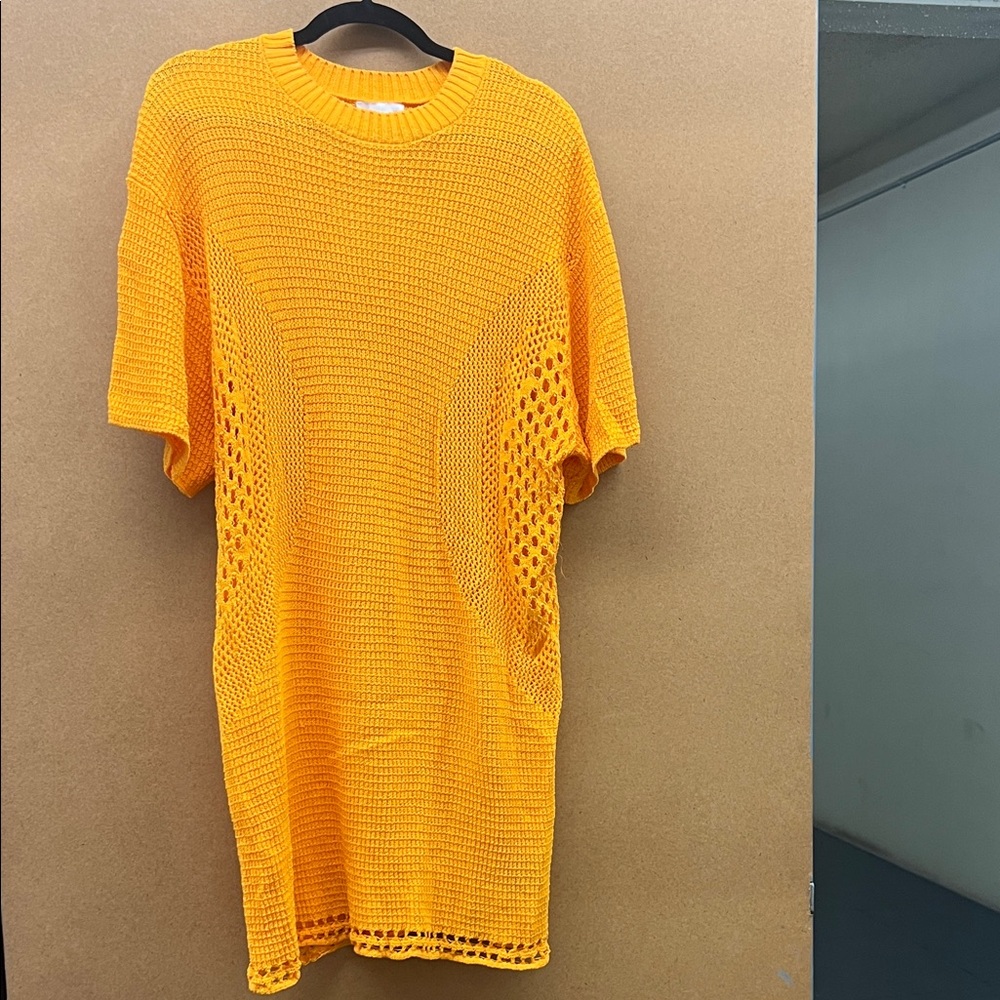 H&M Orange Knit Swim Coverup